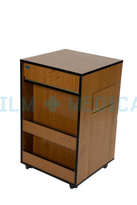 Hospital Bedside Cabinet in Oak Veneer